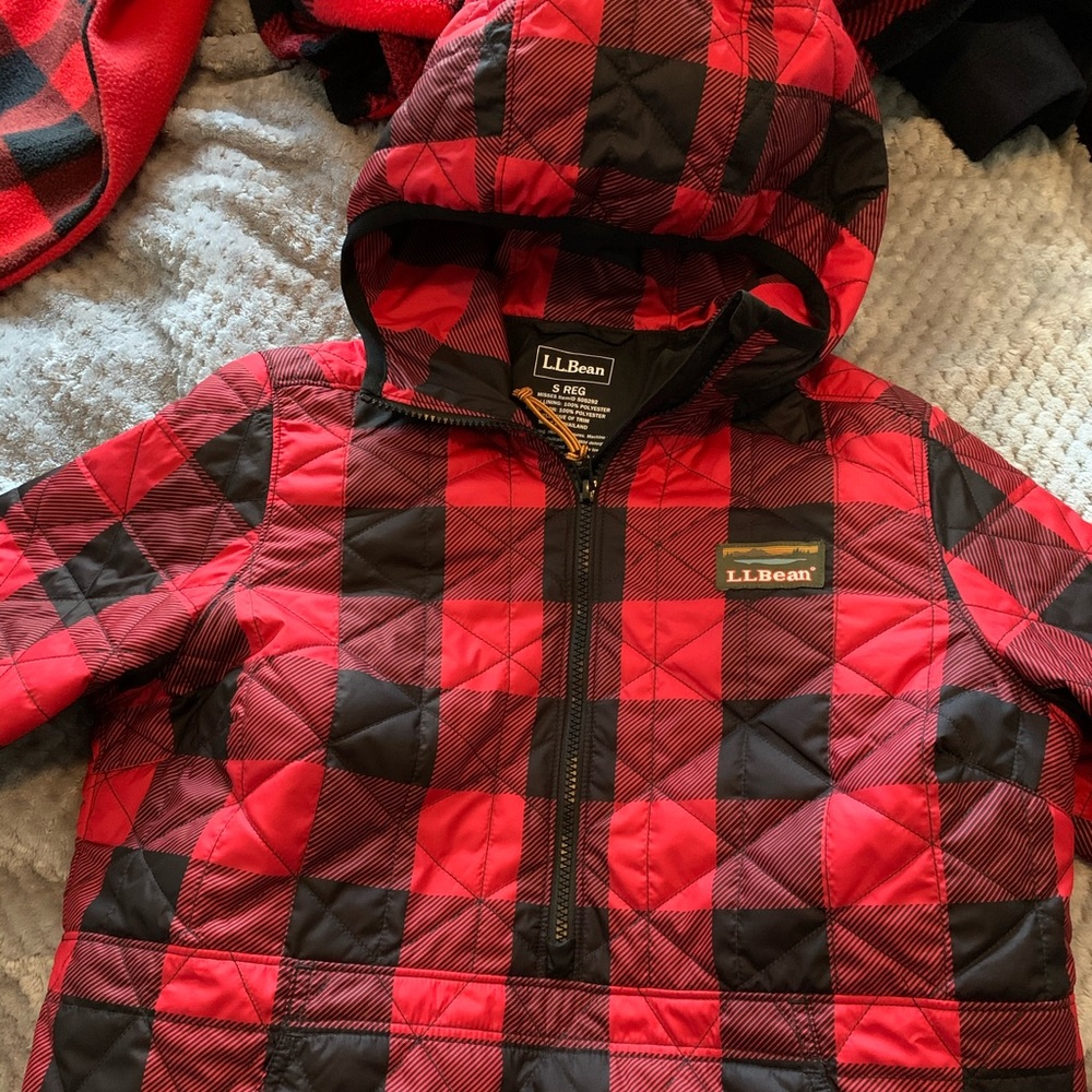 LLBean Buffalo Check pullover jacket
